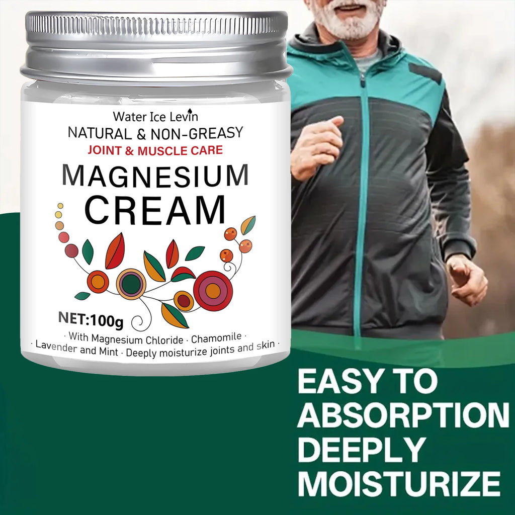 Magnesium Joint & Muscle Care Cream with Chamomile & Lavender, Natural Relief, Deep Moisturizing, Non-Greasy Qme
