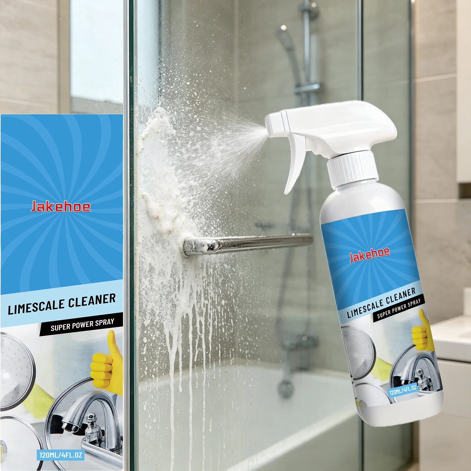Powerful Scale Cleaner Dissolving Stain Form Protective Layer Reduce Scale Deposition Polishing Multifunctional Cleaning Spray Qme