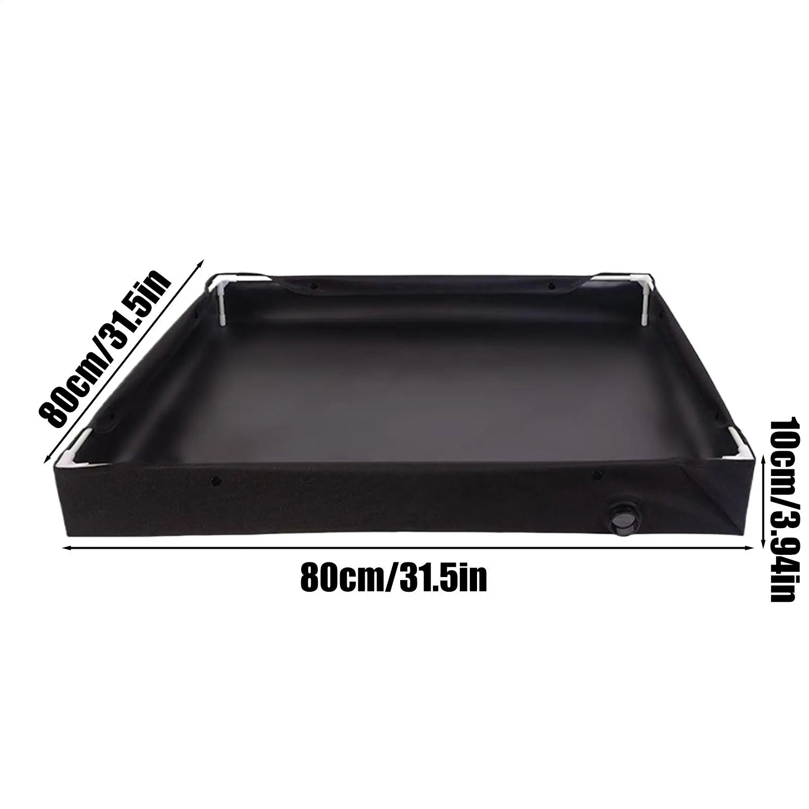 Camping Shower Base Travel Foldable Basin Bathing Tray Drain Pipe Qme
