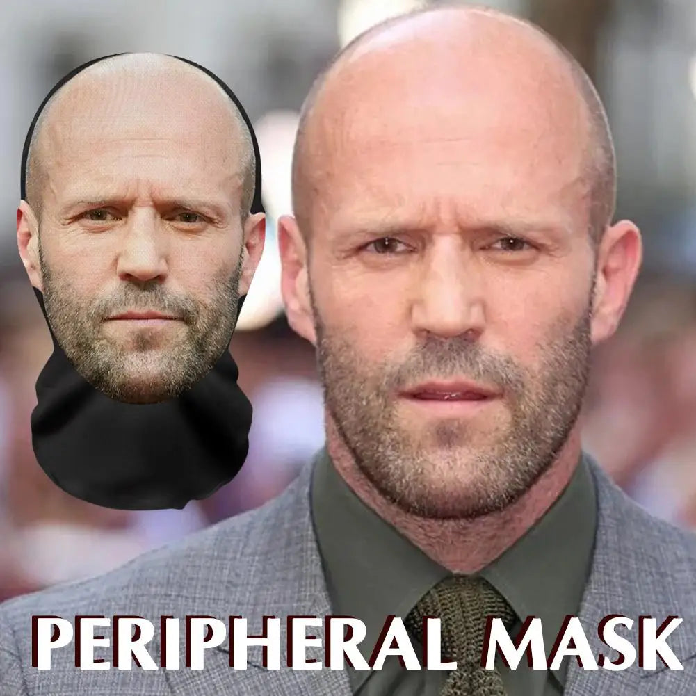 3D Printed Full Face Visual Mask Realistic Celebrity Performer Face Mask Props Costume For Party Supplies Cosplay Qme