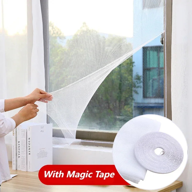 Anti Fly Mosquito Net Window Screen Mesh Adhesive Mosquito Insect Flying Bug Net Curtains for Kitchen Windows Home Protector Qme