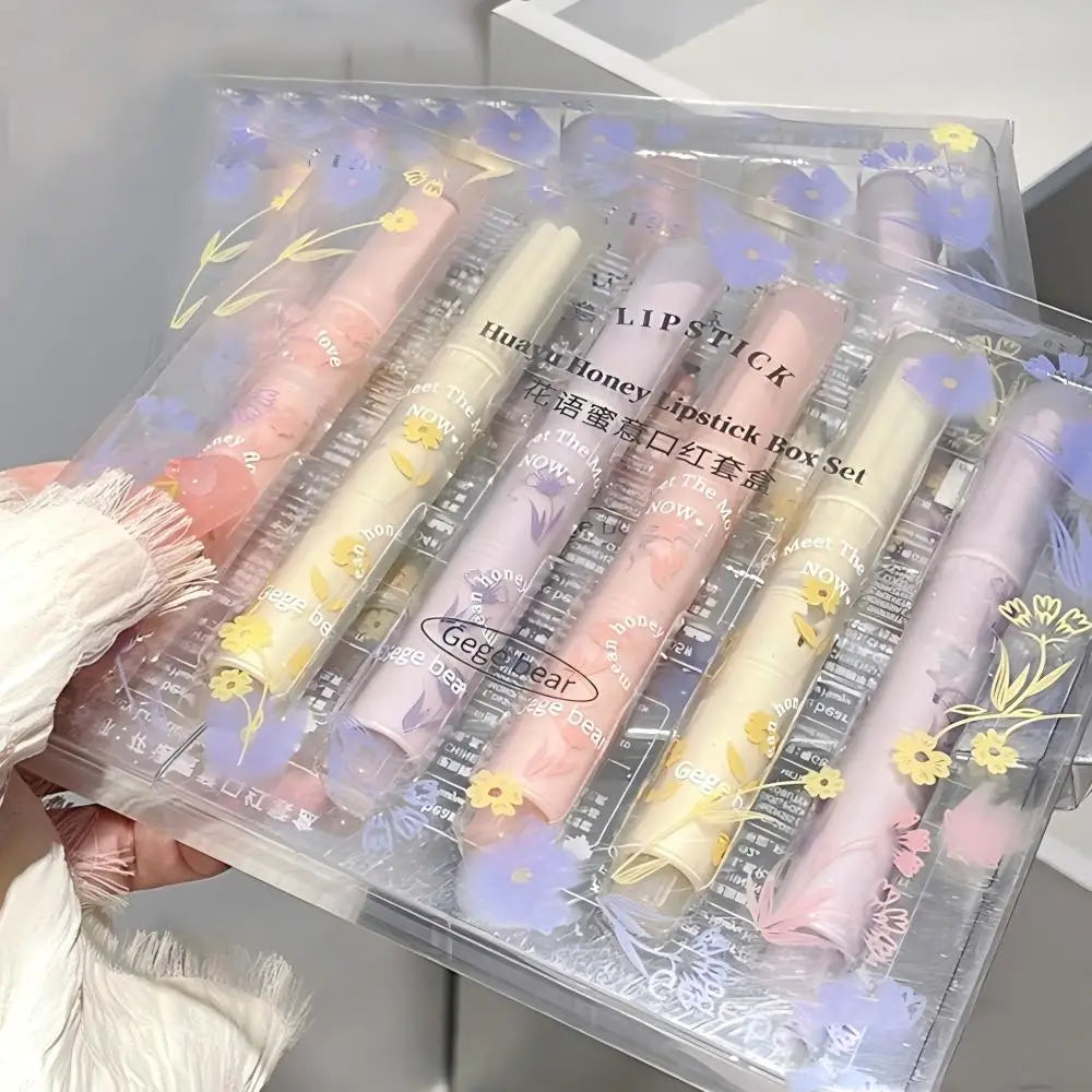 Gege Bear Flower Language Honey Heart Lipstick Love Shiny Qme