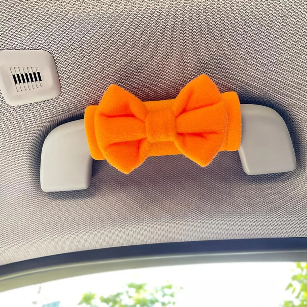 Bow Tie Car Handle Protector Cover Cute Roof Armrest Protective Qme