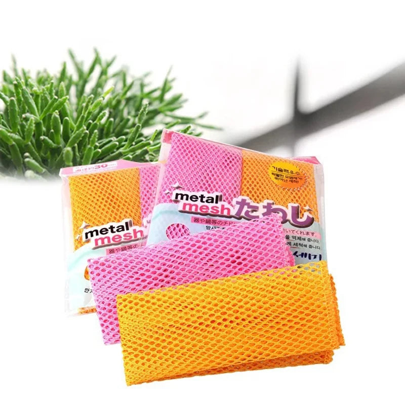 .2pcs Innovative Dish Washing Net Cloths Rapid Dry Scourer Mesh Washing Cloths Kitchen Cleaning Tool Cleaning Cloths. Qme