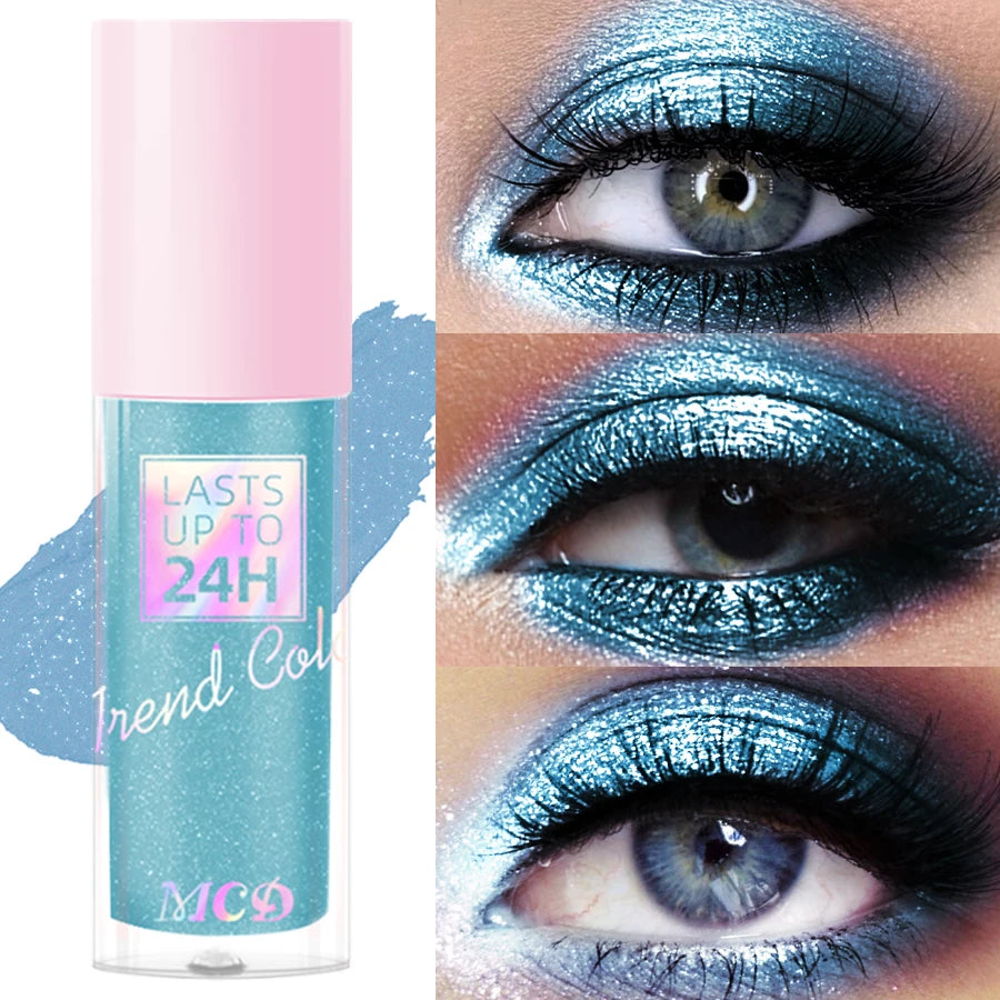 Glitter Metallic Waterproof Liquid Eyeshadow Long-lasting Qme