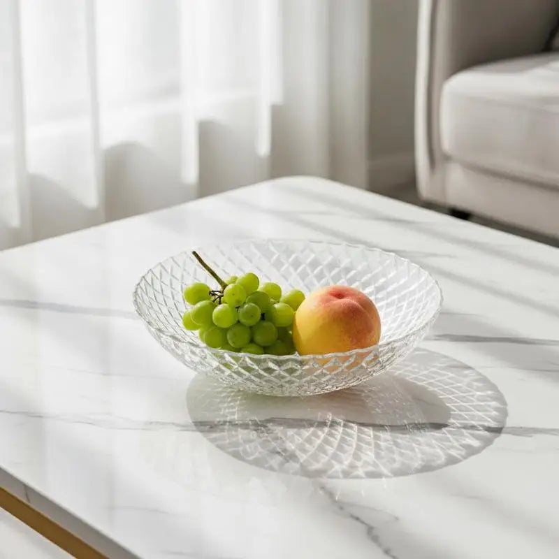 Transparent Flower Shaped Fruit Plate Aesthetic Plastic Dessert Salad Qme