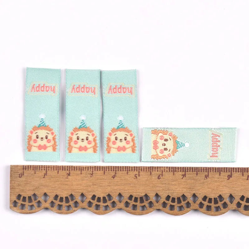 50Pcs Cute Cartoon Animal Embroidery Cloth Labels For Children DIY Garment Crafts Supplies Sewing Accessories Washable Care Tags Qme