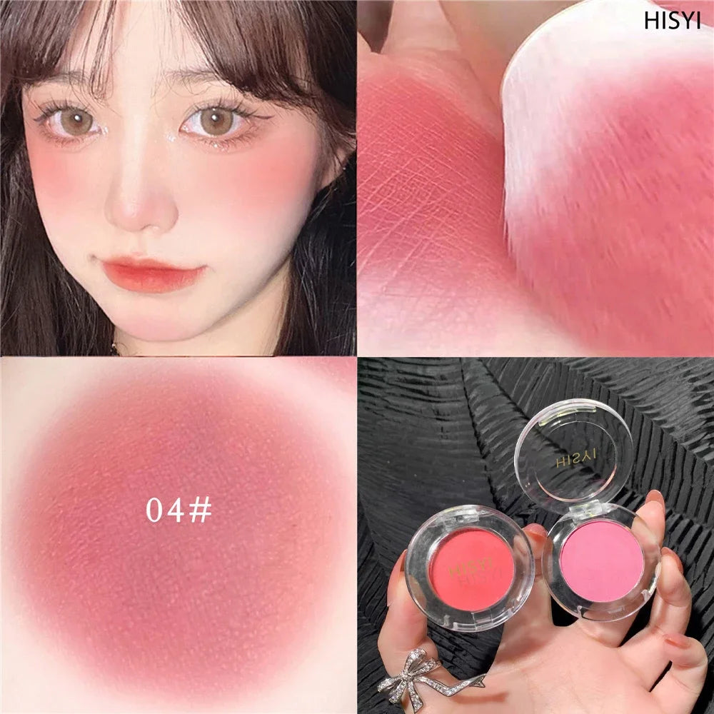 6 Colors Blush Makeup Palette Mineral Powder Red Rouge Lasting