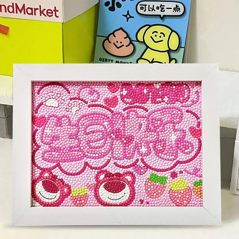 Hello Kitty Kuromi Diamond Painting DIY Craft Kit with Frame Cartoon Diamond Painting for Students Diamond Painting Gift Qme 1