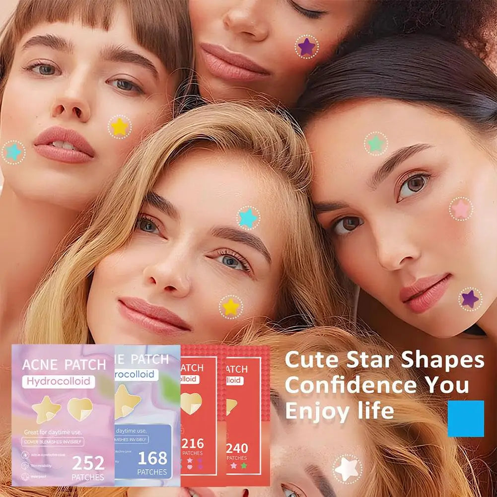 Colorful Star Pimple Patch Acne Colorful Invisible Acne Removal Skin Care Stickers Concealer Face Spot Beauty Makeup Tools Qme