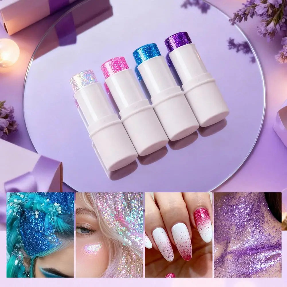 Holographic Sequins Body Glitter Stick Face Hair Makeup Festival Qme