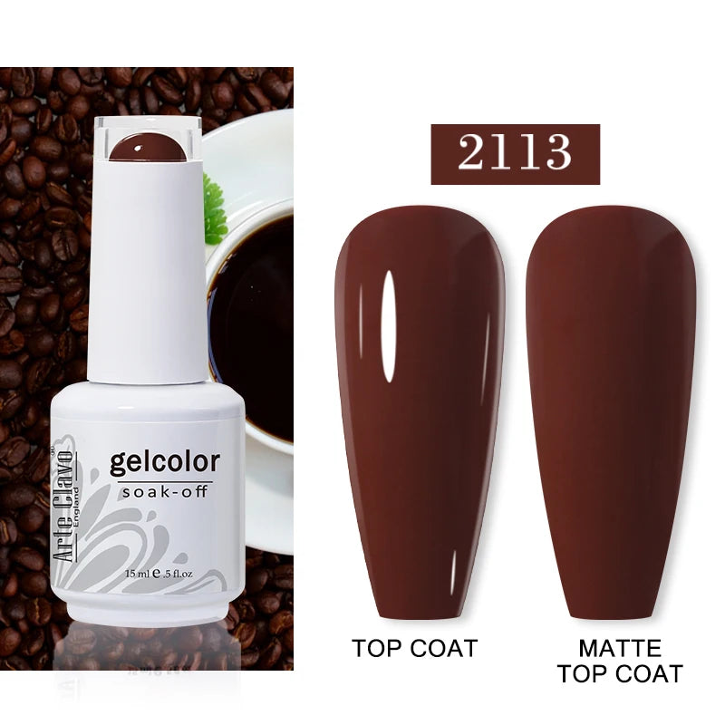 Arte Clavo Autumn Nail Gel Polish Caramel Winter Soak Off UV LED Art