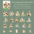 20 Sheets/Bag Childhood Time Retro Theme PET Stickers for Scrapbooking DIY Photo Album Collage Decoration Materials Qme 3