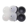 4 Large Ice Hockey Silicone Molds, Easy To Release Ice Cube Trays Whiskey Cocktail Juice Party Ice Making Tools Qme black