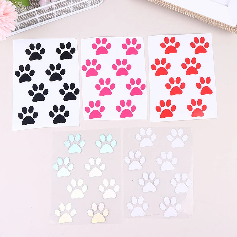 DIY Cute Cat Paw Bike E-bike Frame Reflective Stickers Bicycle Body Qme