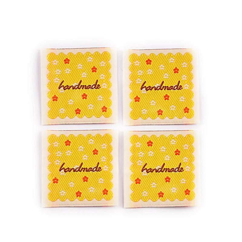 30pcs 33-41mm Colorfull Mix Flower Pattern Labels For DIY Clothes Bag Decoration Delicate Sewing Accessories Without Gum cp4179 Qme 30pcs 3.3cm 3