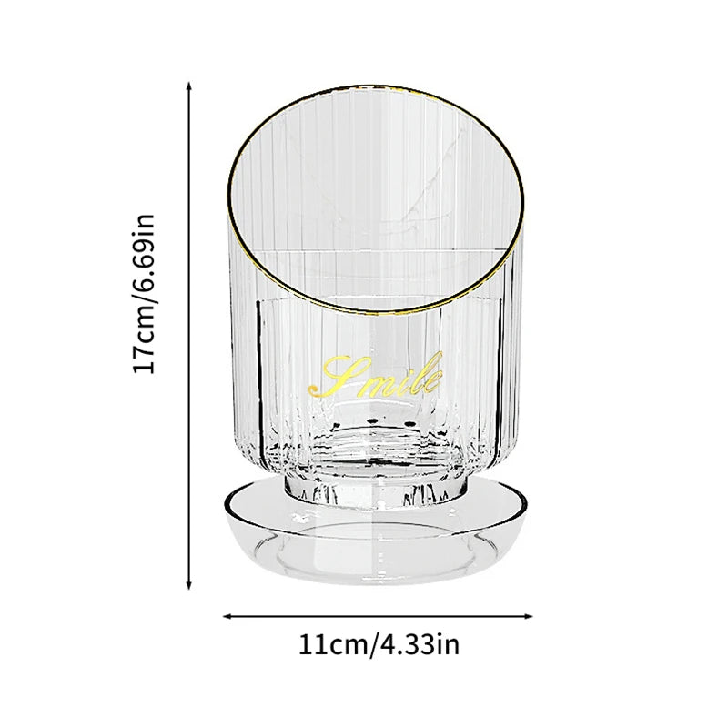 Lipstick Eyebrow Pencil Holder Eye Shadow Storage Box 360 Rotating Qme