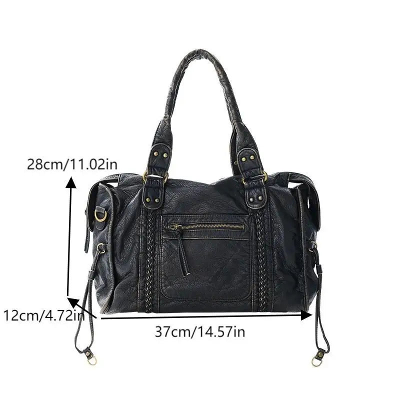 Daily Travel Handbag Gifts Fashion Vintage Punk Tote Bag Large Qme one size
