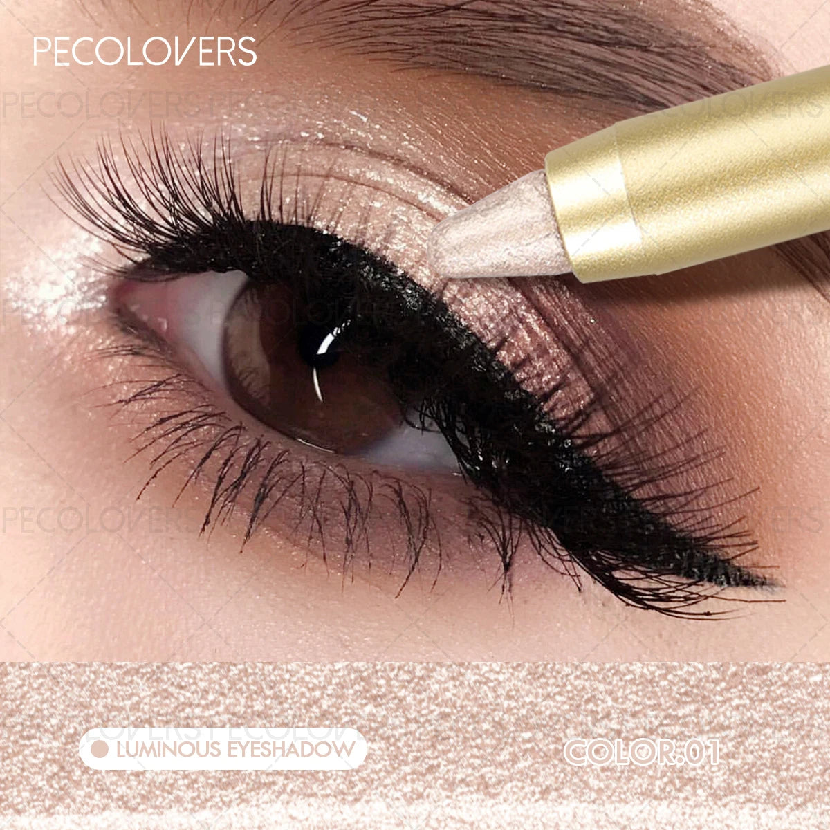 Shimmer Duoble-headed Eyeshadow Pencil Gradient Long-lasting Qme 01