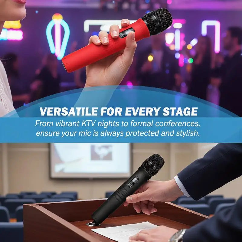 Rubber Handle Cover Wireless Microphones KTV Singers Comfortable Grip Qme