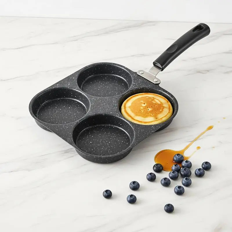 Four-hole Non-stick Breakfast Frying Pan Heat Resistant Portable Qme