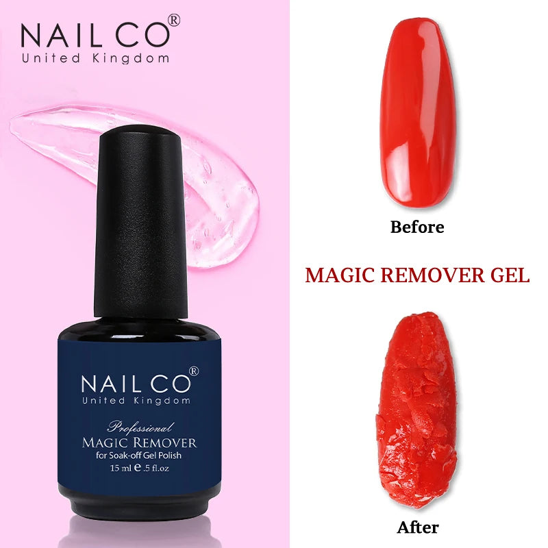 NAILCO Red Gel Nail Polish Wine Purple Semi Permanent Soak Off UV