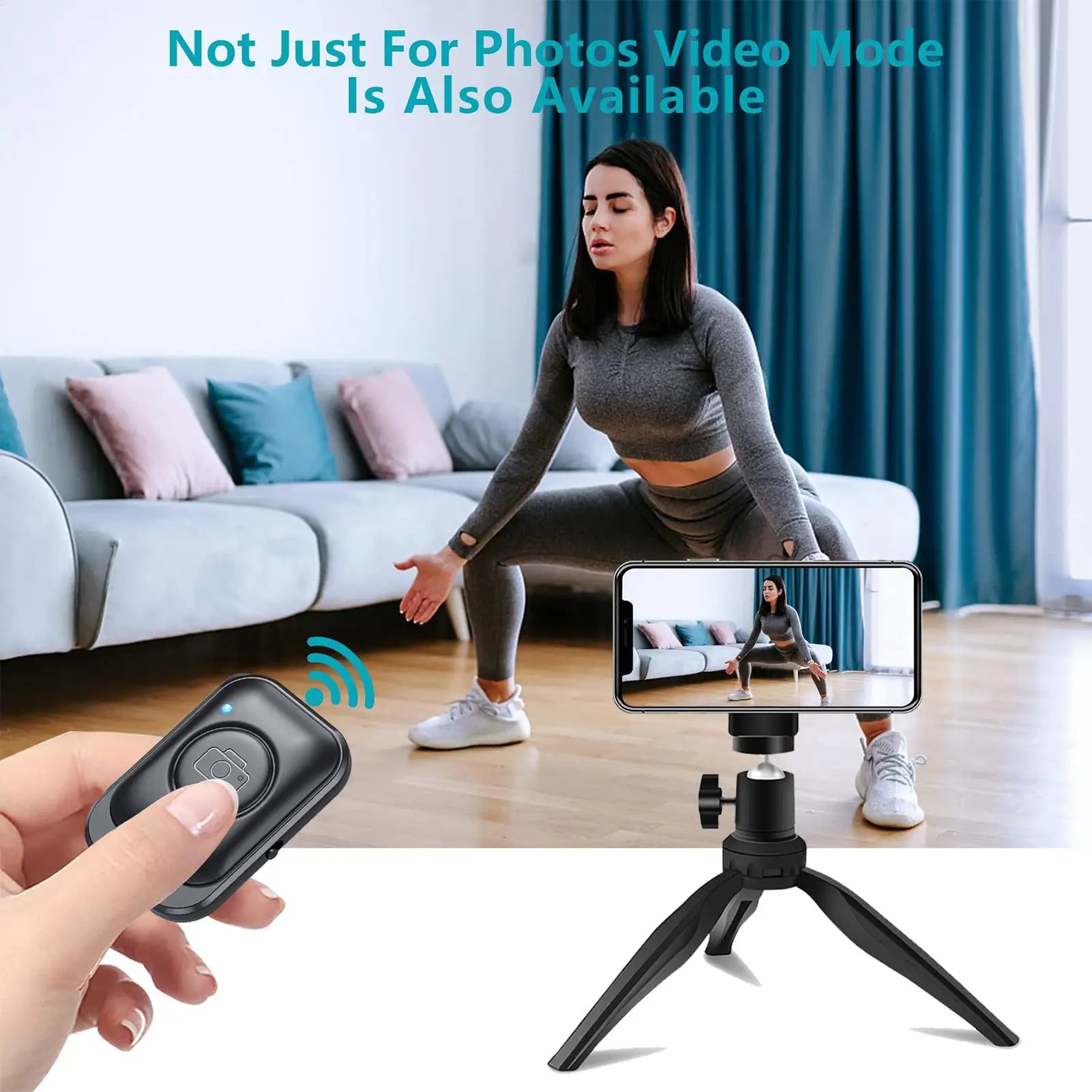 Remote Phone Camera Selfie Button Clicker Wireless Shutter Smartphones Qme
