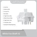 Chosfox& HMX White Fox Linear Switch V2 45g/55g Mechanical Keyboard Linear Switch HiFi Sound RGB Gaming Hot Swap Custom Switch Qme 55g 10pcs