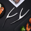 Stainless Steel Shrimp Peeler Tool Quick Prawn Shell Remover Labor-saving Seafood Shelling Tweezers Kitchen Gadget For Shrimp Qme 2pcs