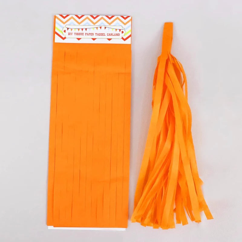Valentine's Day Gradient 2-Meter Color Tassel Party Decoration Qme Deep Yellow