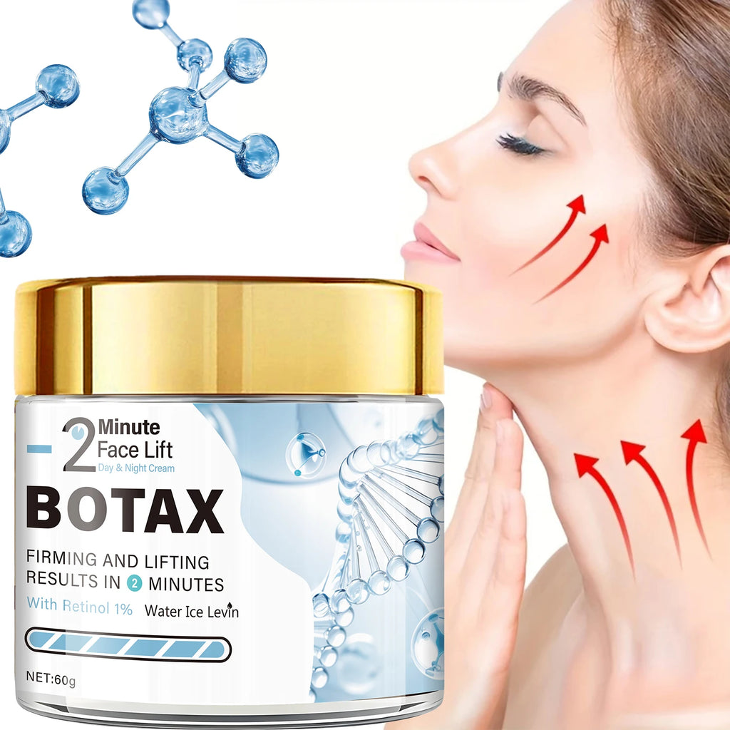 BOTAX 1% Retinol Face Cream. Minute Face Lift with Tea Tree Oil & Bee Venom for Instant Firming & Lifting Results. Day & Night. Qme
