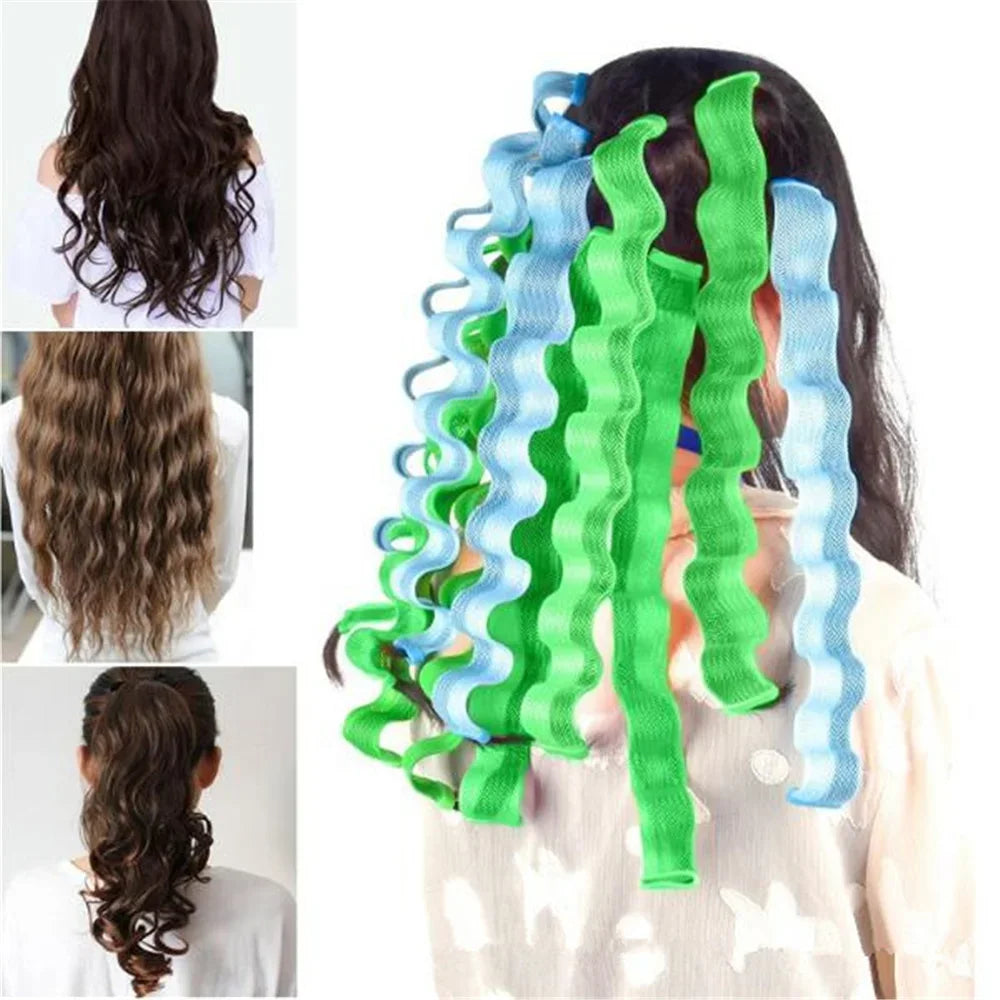 Heatless Hair Curler No Heat Rollers Soft Curls Curling Rod Roller Qme
