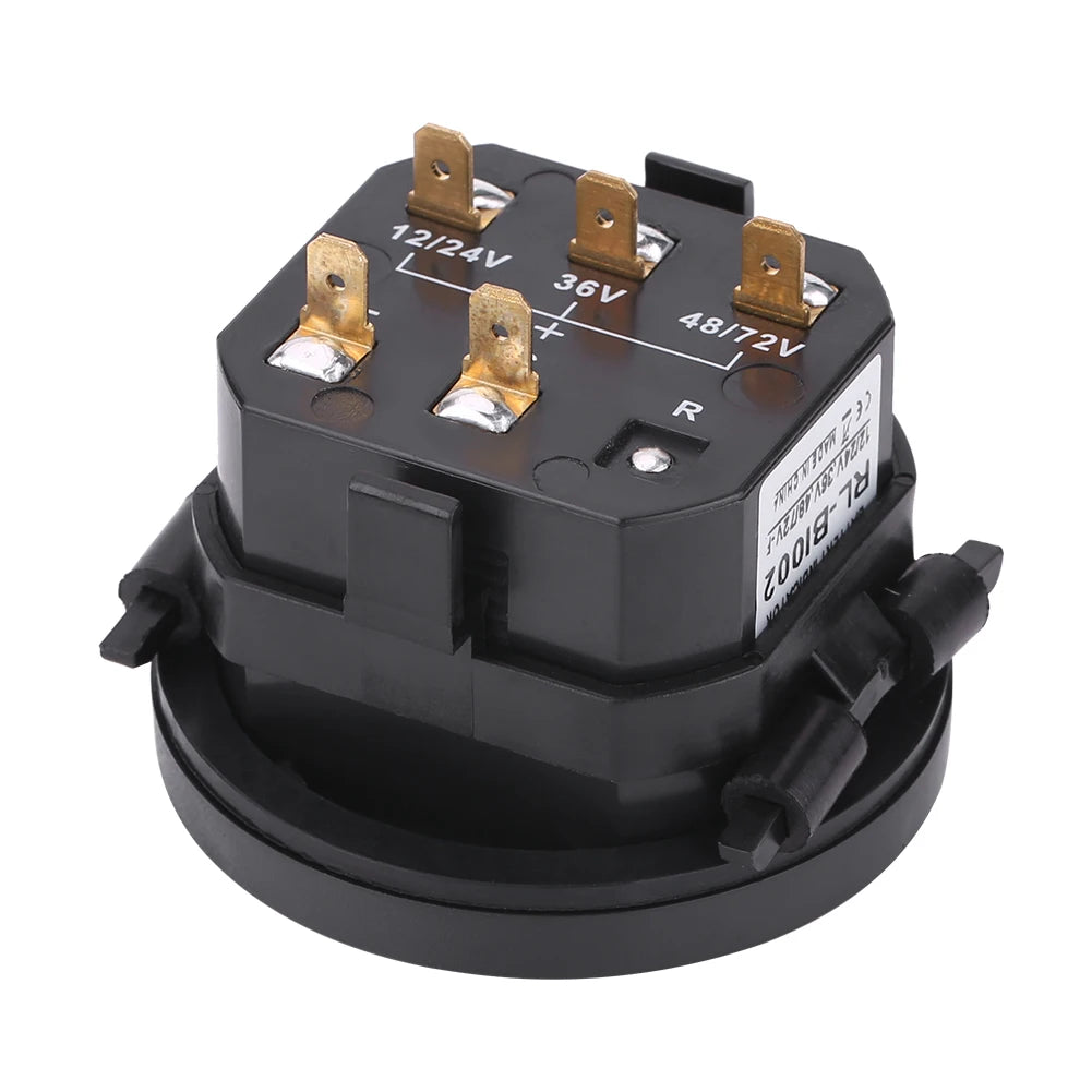 Battery Gauge Battery Meter 12V/24V/36V/48V/72V LED Digital Battery Indicator Meter Gauge for Battery Indicator Meter Qme