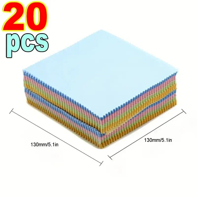 New High Quality Chamois Glasses Cleaner Microfiber Cleaning Cloth for Glasses Cloth Len Phone Screen Cleaning Wipes Wholesale Qme 20pcs