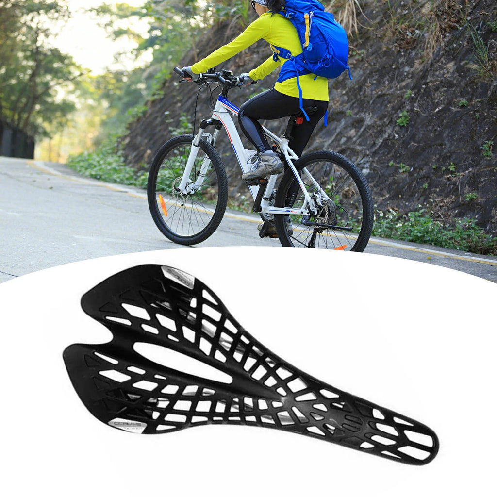 Bike Saddle Seat Cushion Ergonomic Shock Absorption Hollow Out Ultra Light Breathable Riding Equipment Bike Saddle Seat Qme