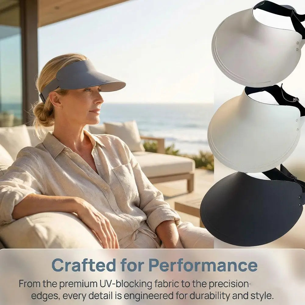 Seamless Wide Visor Brim Hat Sun UV Protection Empty Casual Fashion Qme