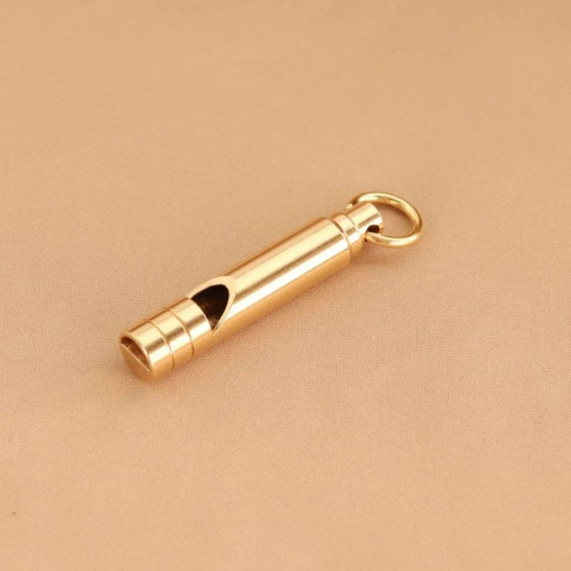 Multifunctional Brass Emergency Survival Whistle Portable Keychain Outdoor Tools Whistle For Camping Hiking. Qme