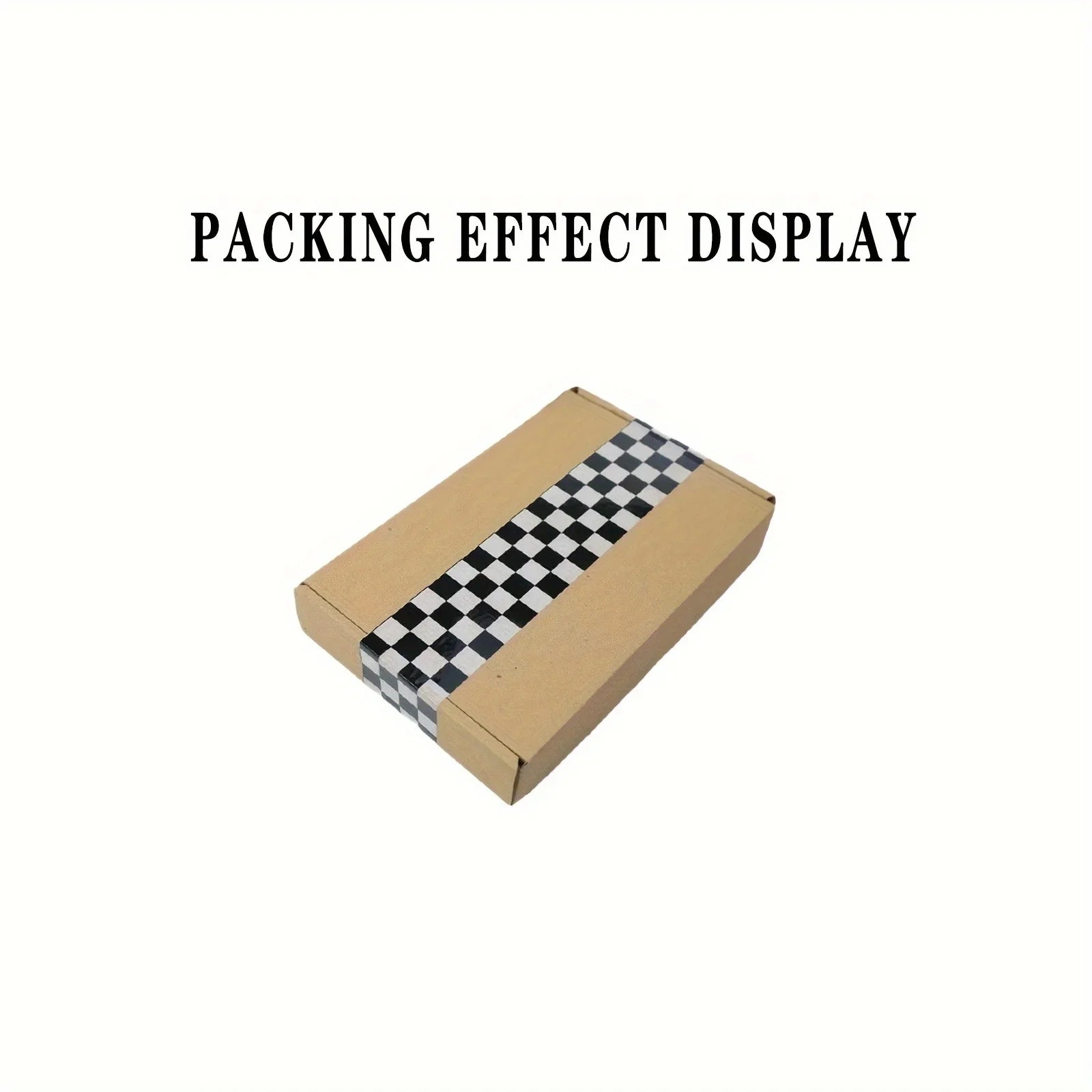 Black and White Checkered Shipping Tape, for Crafts, Packaging, Outdoor, Indoor Use Qme