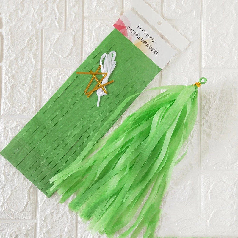 Valentine's Day Gradient 2-Meter Color Tassel Party Decoration Qme Q Green