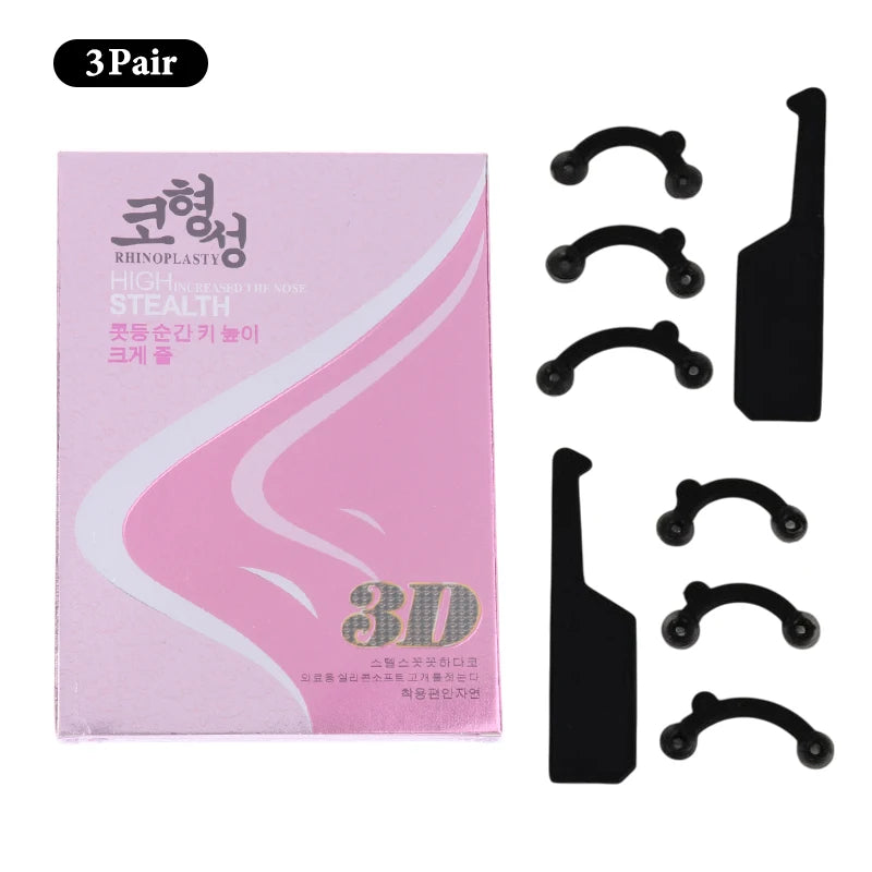 Nose Up Lifting Shaping Clip Clipper Shaper Bridge Straightening No Qme Black 3Pair