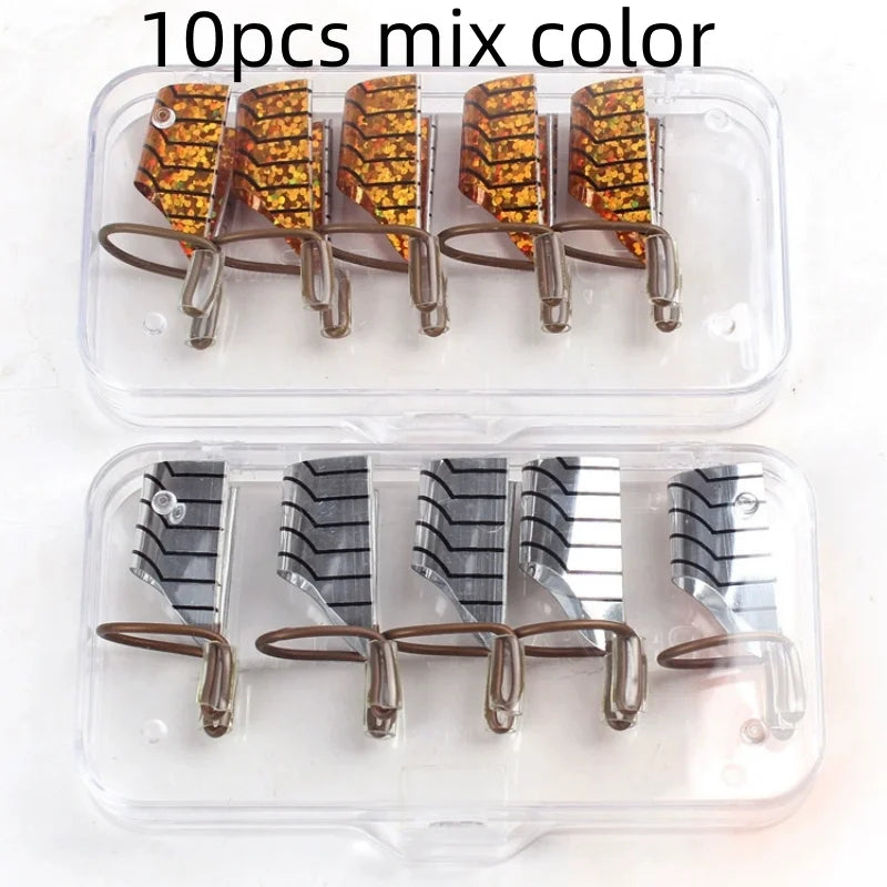 5/10pcs mix color Reusable Aluminum Nail Extensions Pallets Tips Forms Nail Art UV Gel Builder Adjustable Guide Stencil Manicure Qme 10pcs mix color