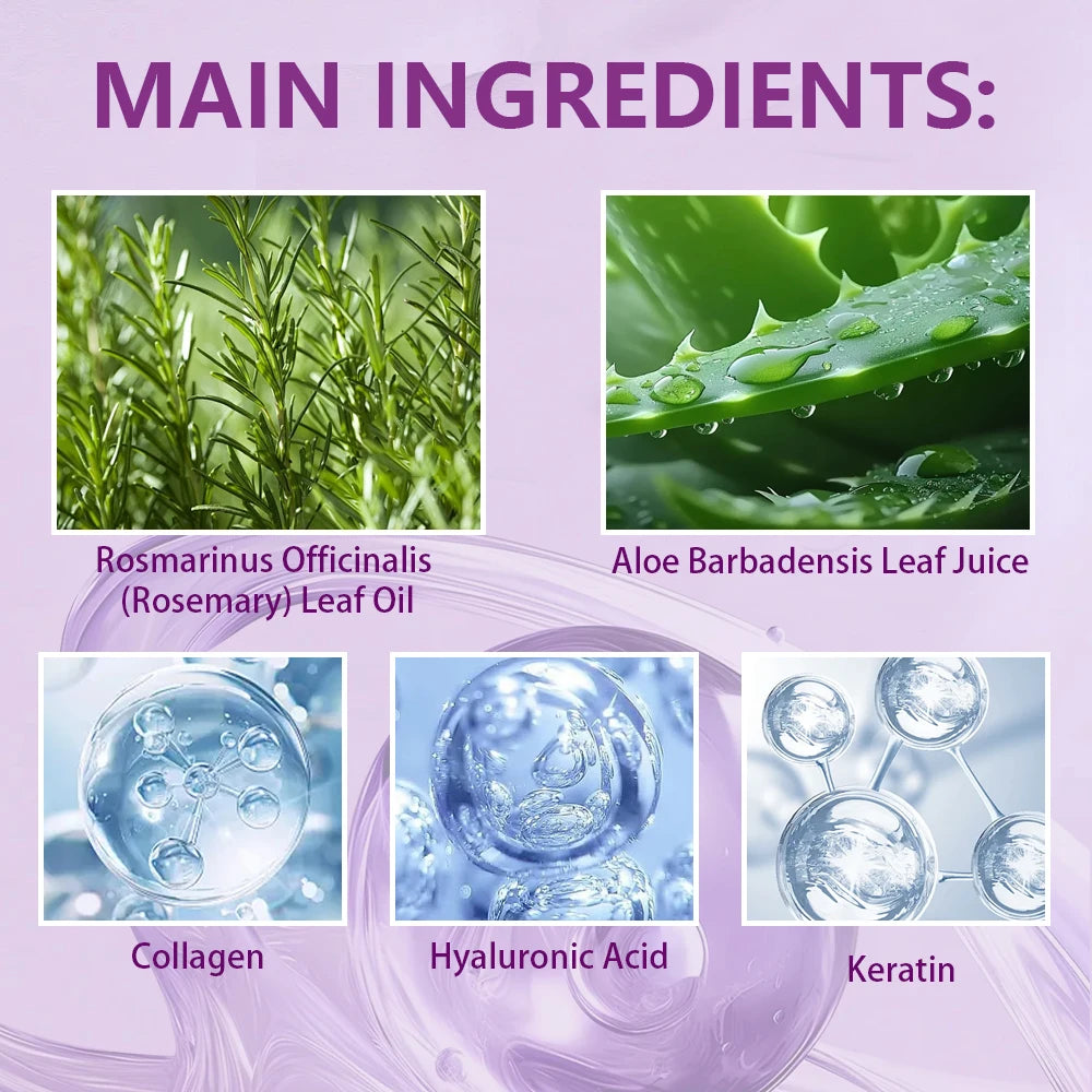 Purple Repair Hair Mask Keratin Deep Nourishing Dry Frizzy Damaged Treatment Collagen Magical 5 Second Soft Shiny Care Qme