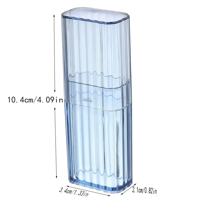 1pc Portable Transparent Storage Box Travel Travel Toothpick Simple Small Objects Wound Stickers Sorting Box 4.09in*1.33in Qme