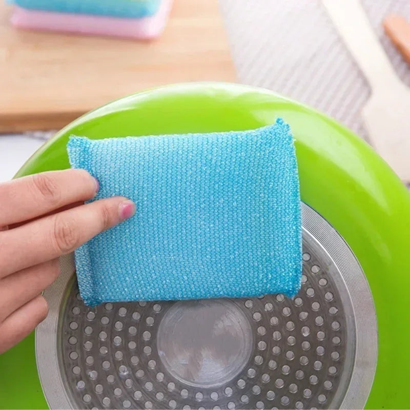 4Pcs Dishwashing Sponges Thick Durable Sponge Cleaning Wipes Kitchen Cleaning Scouring Pads Kitchenware Cleaning Sponge Blocks Qme Random color 4Pcs