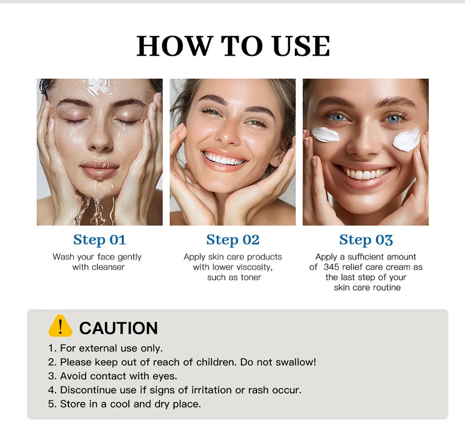 345 Relief Cream Moisturizing Blemishes Nourish The Skin And Provide Soothing Care Resulting In A Well-Rounded Skincare Solution Qme