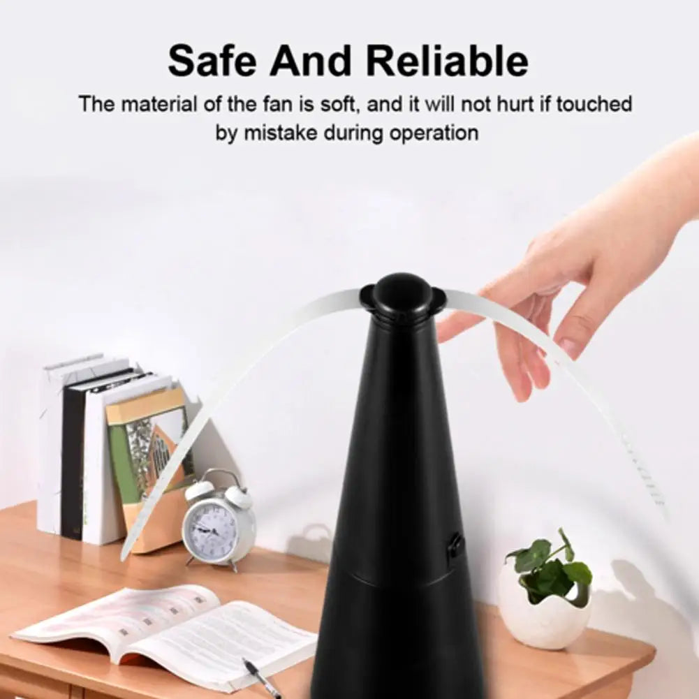 Outdoor Fly Bug Repeller Kitchen Dining Table Meal Pest Fan Desktop Tabletop Electric Battery Operated Food Protector Tool Qme