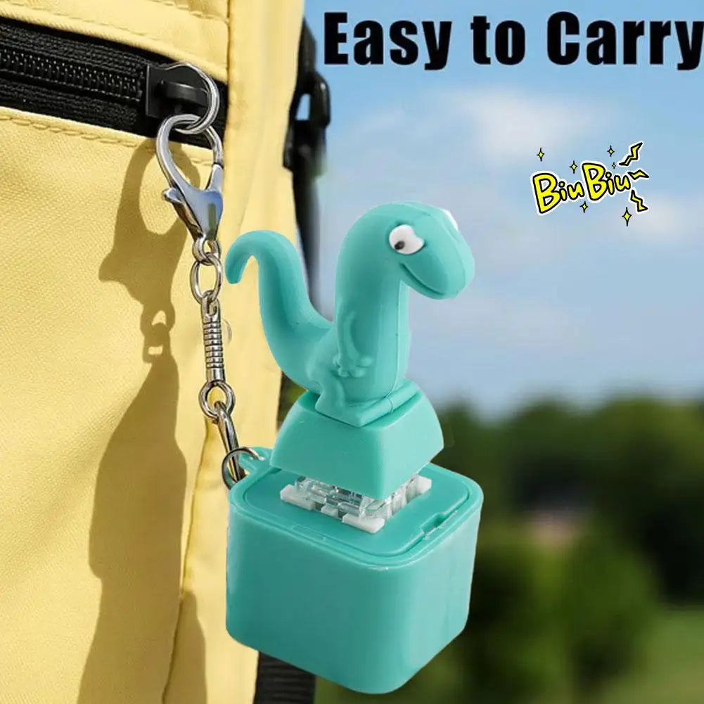 Lizard Button Keychain Sound Colorful Lights Portable Stress Reliever Qme