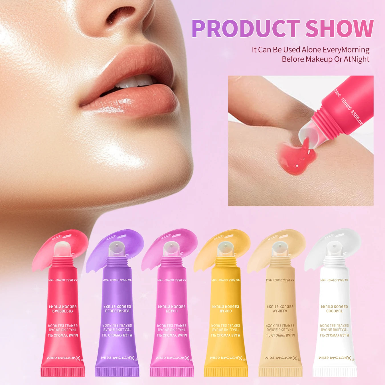 24pcs/box 6-color moisturizing lip gloss - Long lasting moisturizing, nourishing lips, glossy effect, women's gift choice Qme