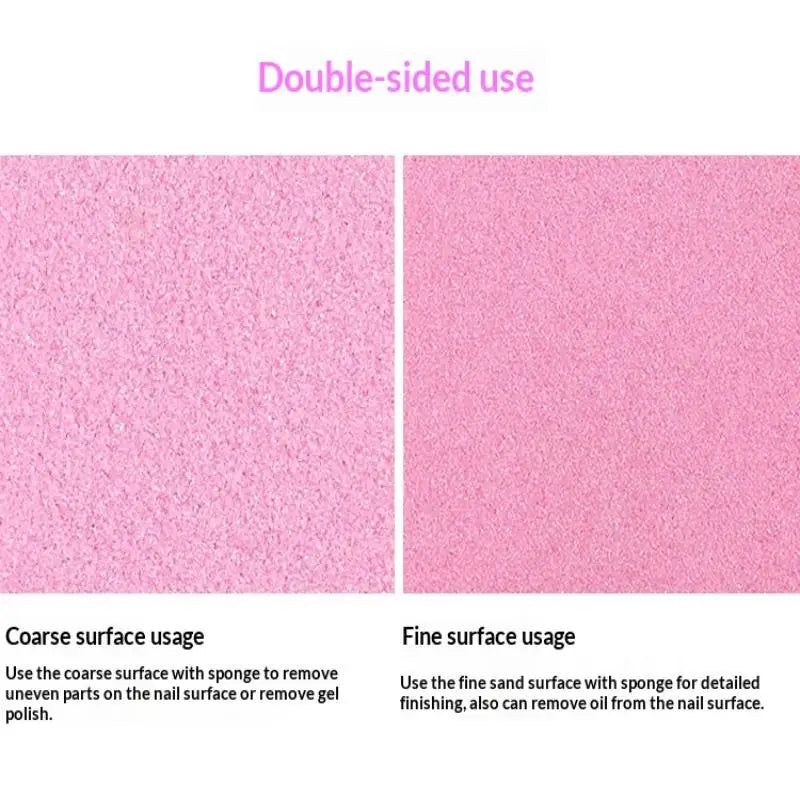 2 5 Professional Double-sided Nail File Block Colorful Sponge Polish Qme