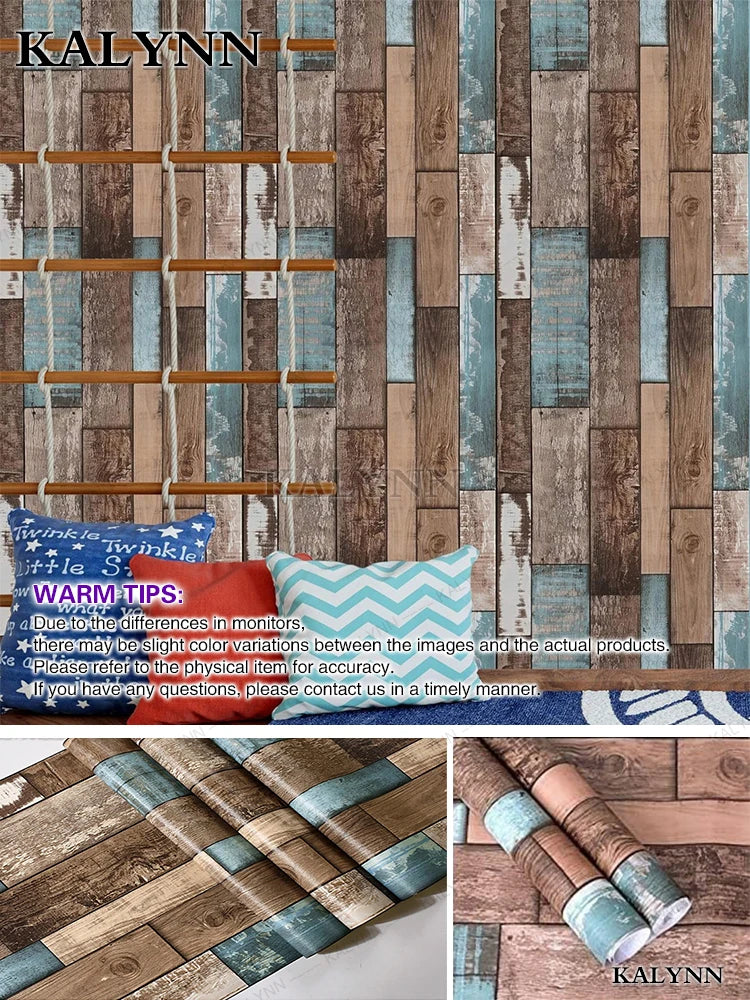 Wood Peel Stick Wallpaper Vinyl Self Adhesive Contact Paper Removable Qme A1 Antique Wood 9.8FTx17in(3mx45cm)